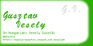 gusztav vesely business card